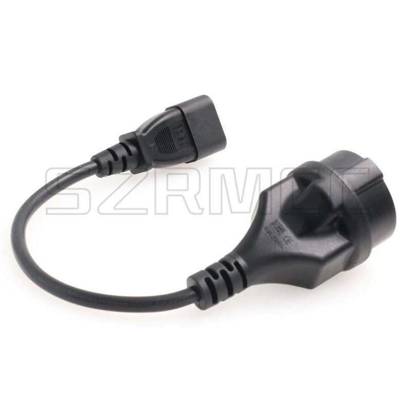 SZRMCC UPS PDU Power Cord IEC 320 C14 Plug Adapter to Convert Europe CEE7/7 Schuko Socket,IEC320 C14 Male to Europe Female Socket Short Adapter Cable (1pcs) - Image 2